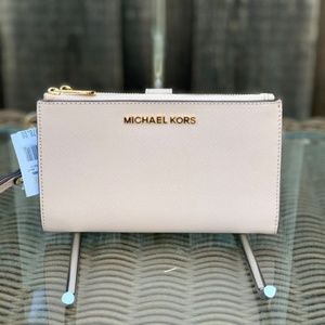 NWT MICHAEL KORS DOUBLE ZIP SMARTPHONE WALLET